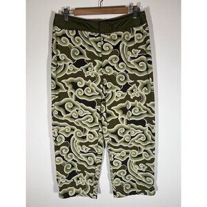 Vintage Y2K Patagonia Pataloha green waves camo cropped pants 12 retro outdoor